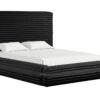 Mariah Black Platform Bed - Queen, King