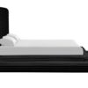Mariah Black Platform Bed - Queen, King