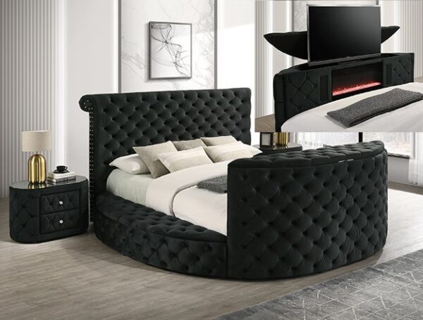 5212BK.jpeg 5212BK VOLTARE FIREPLACE/TV LIFT BED BLACK