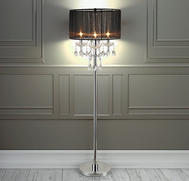 6121-F CHANDELIER FLOOR LAMP 62.5"H