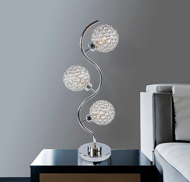 6260T CRYSTAL 3 GLOBE TABLE LAMP