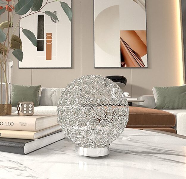 6262T-2 CRYSTAL GLOBE TABLE LAMP