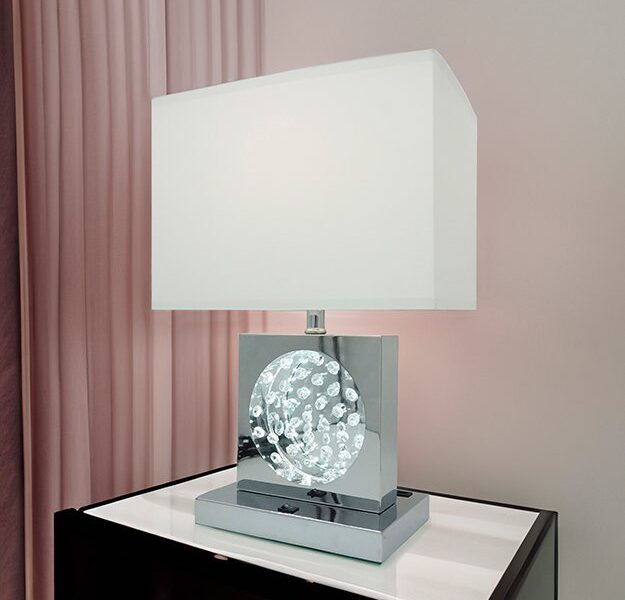 6289T-CR TABLE LAMP CHROME-LED ACCENT