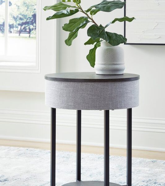 A4000641 - Accent Table w/Speaker, Wireless Charger, Lights