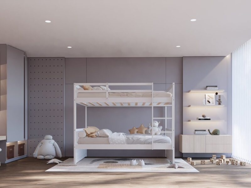 BB11 Twin/Twin Bunk Bed White