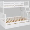 BB21 Twin/Full Bunk Bed w/Twin Trundle White