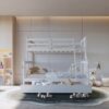 BB21 Twin/Full Bunk Bed w/Twin Trundle White