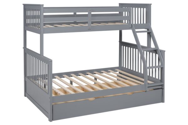 bb23-2_orig.jpeg BB23 Twin/Full Bunk Bed w/Twin Trundle Gray
