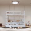 BB31 Full/Full Bunk Bed w/Twin Trundle White