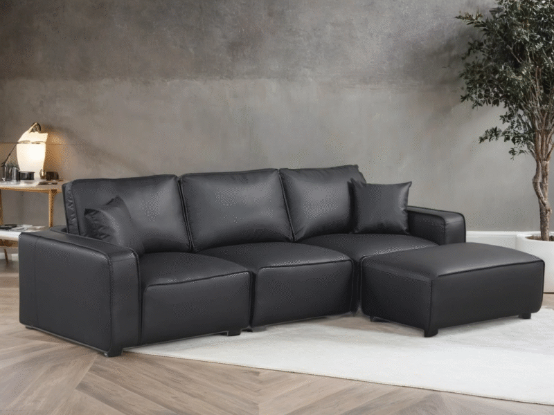 Columbia Black Sectional
