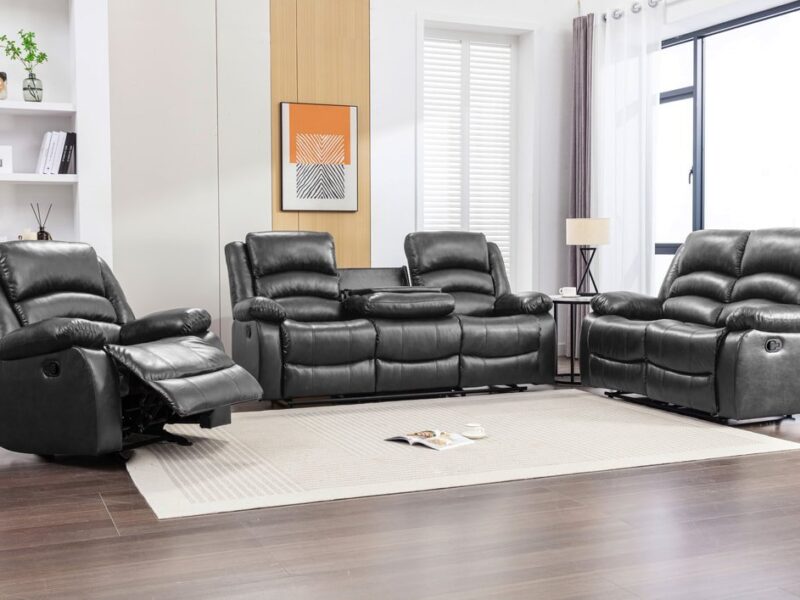 Dynamo2-BLACK 3PC Reclining Set