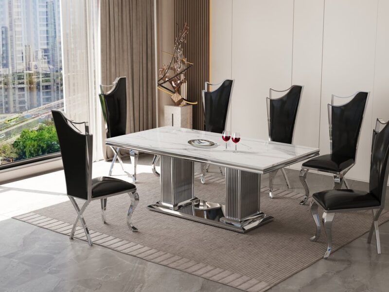 D6062 - Dining Table + 6 Chair Set