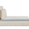 Lauren Beige Platform Bed - Queen, King