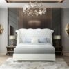 Luxor White Platform Bed - Queen, King