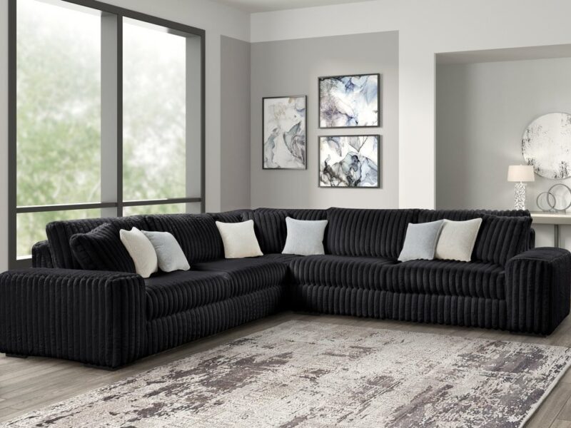 MARSHMALLOW Black OVERSIZED Sectional