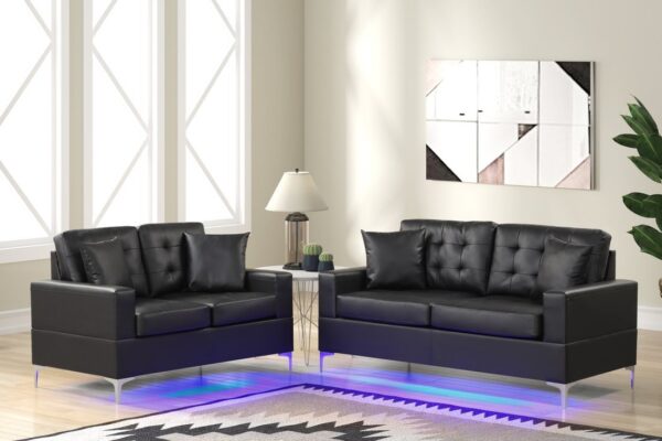 miami-black-1_orig-2.jpg Miami Black - Sofa & Loveseat Set (LED LIGHTS)