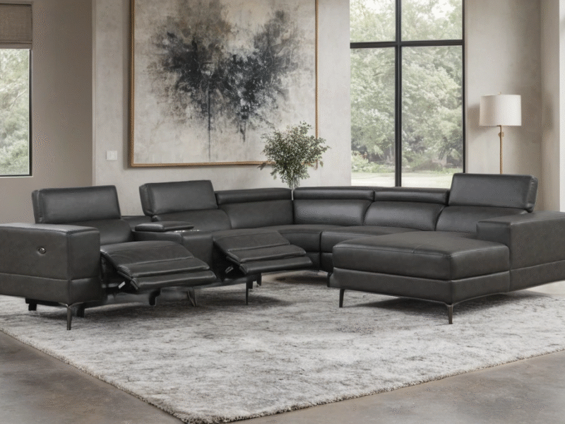 MILANO GRAY- 6PC Power Reclining Sectional