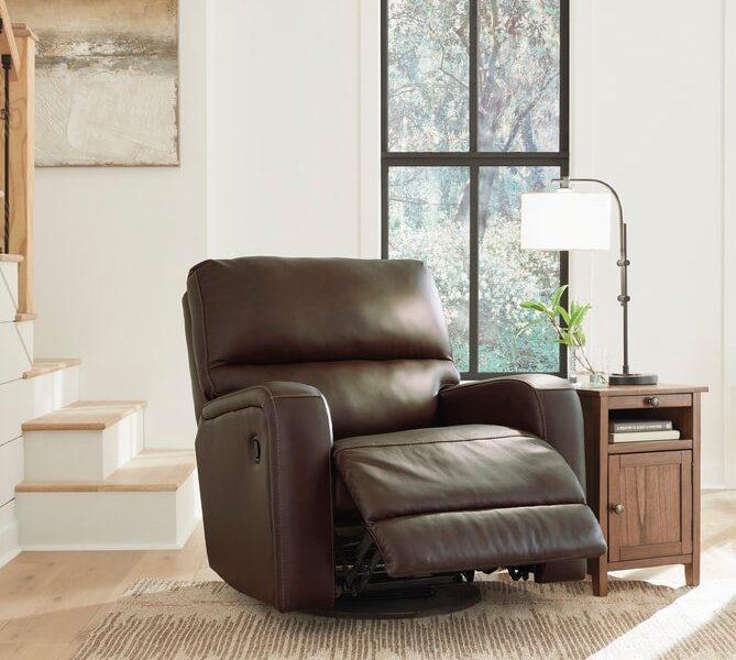 U4480561 - Leather Swivel Glider Recliner